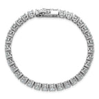 14k White Gold  11 1/8 carat Lab Grown Diamond VS+ F+ Complete Tennis Bracelet