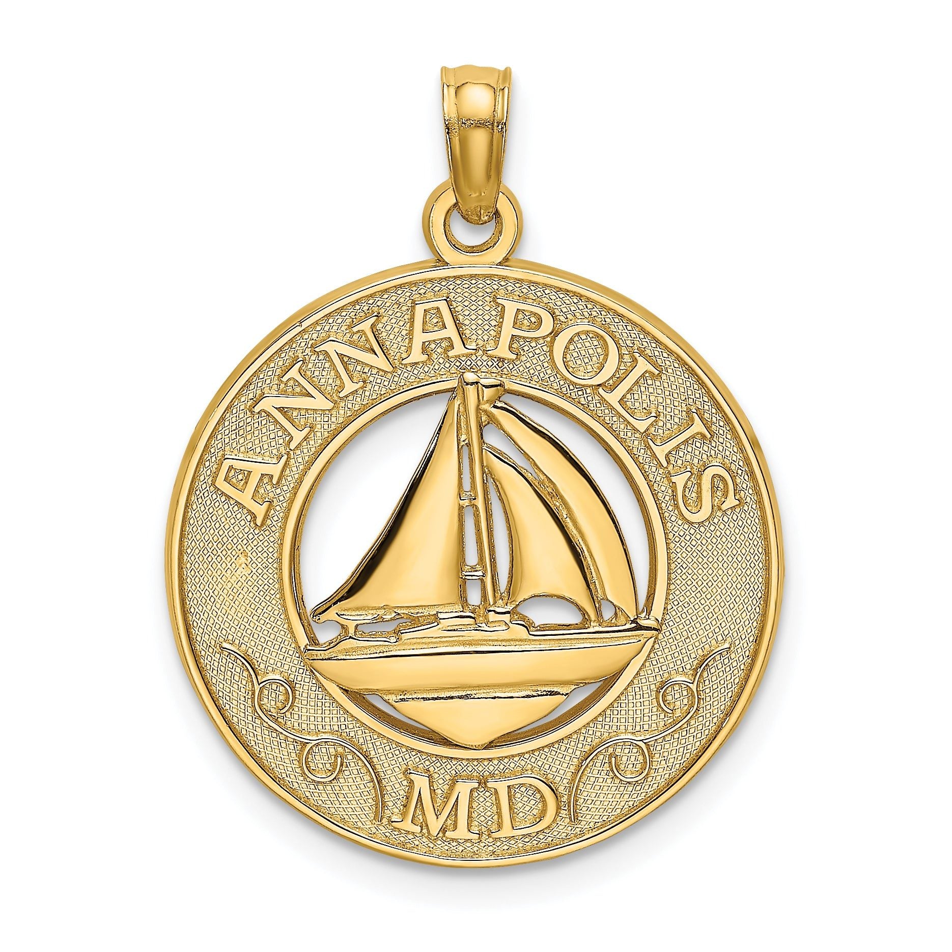 14K ANNAPOLIS MD Sailboat Charm Main image