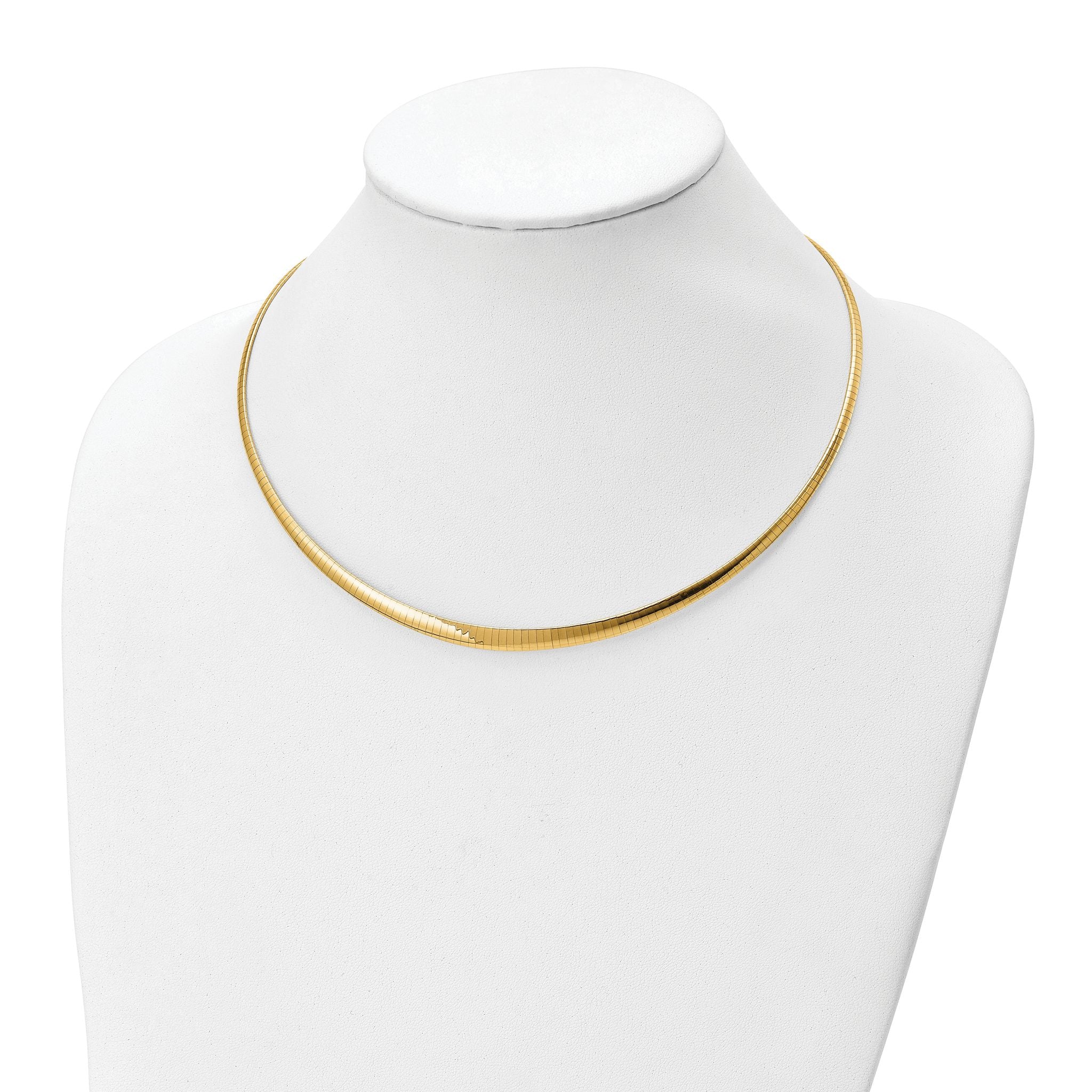 14k Two-tone 3.00-6.00mm Graduated Reversible Omega Secondary image