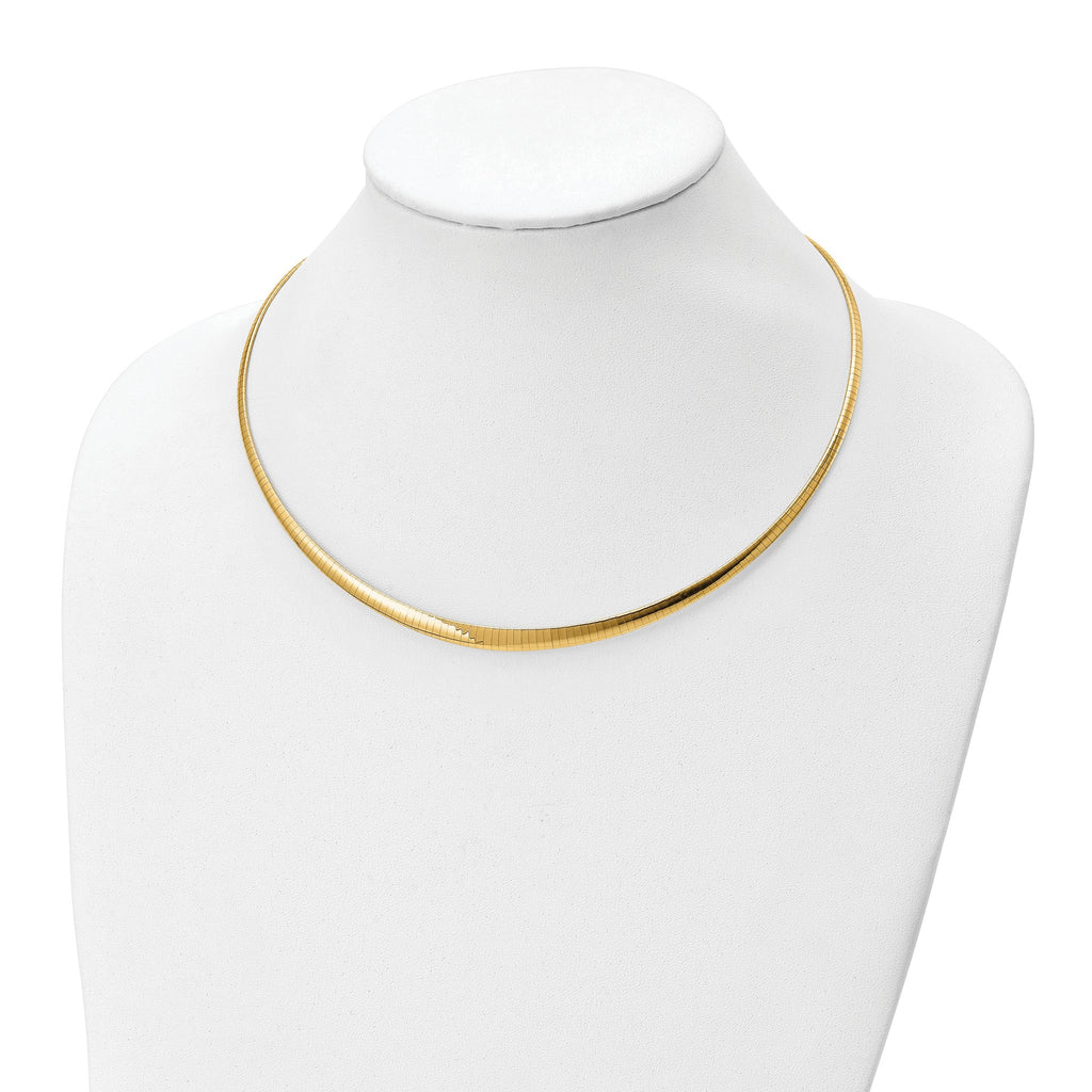 14k Two-tone 3.00-6.00mm Graduated Reversible Omega