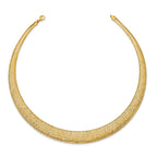 14k Polished/Textured Stretch Necklace