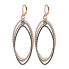 Stainless Steel Multi-Color Polished Textured Drop Dangle Earrings for Women