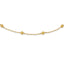 14K Gold Textured Beaded Necklace with Polished Finish