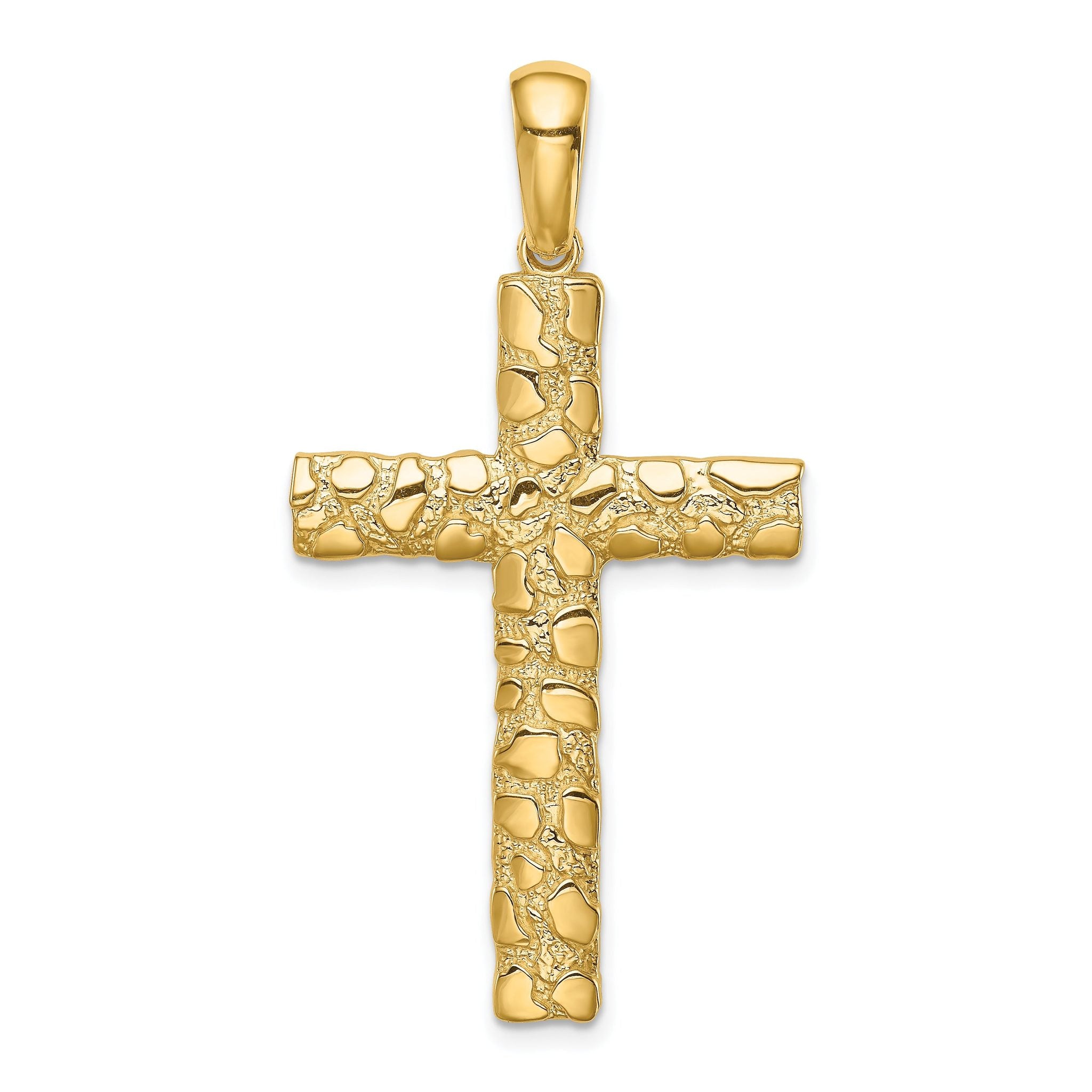 10K Nugget Cross Pendant Main image