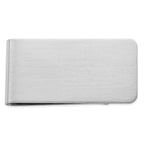 Rhodium-plated Kelly Waters Satin Rectangle Money Clip
