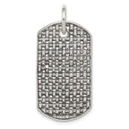 Sophia Jewelers 925 Sterling Silver Polished Anti-Tarnish Dog Tag Pendant