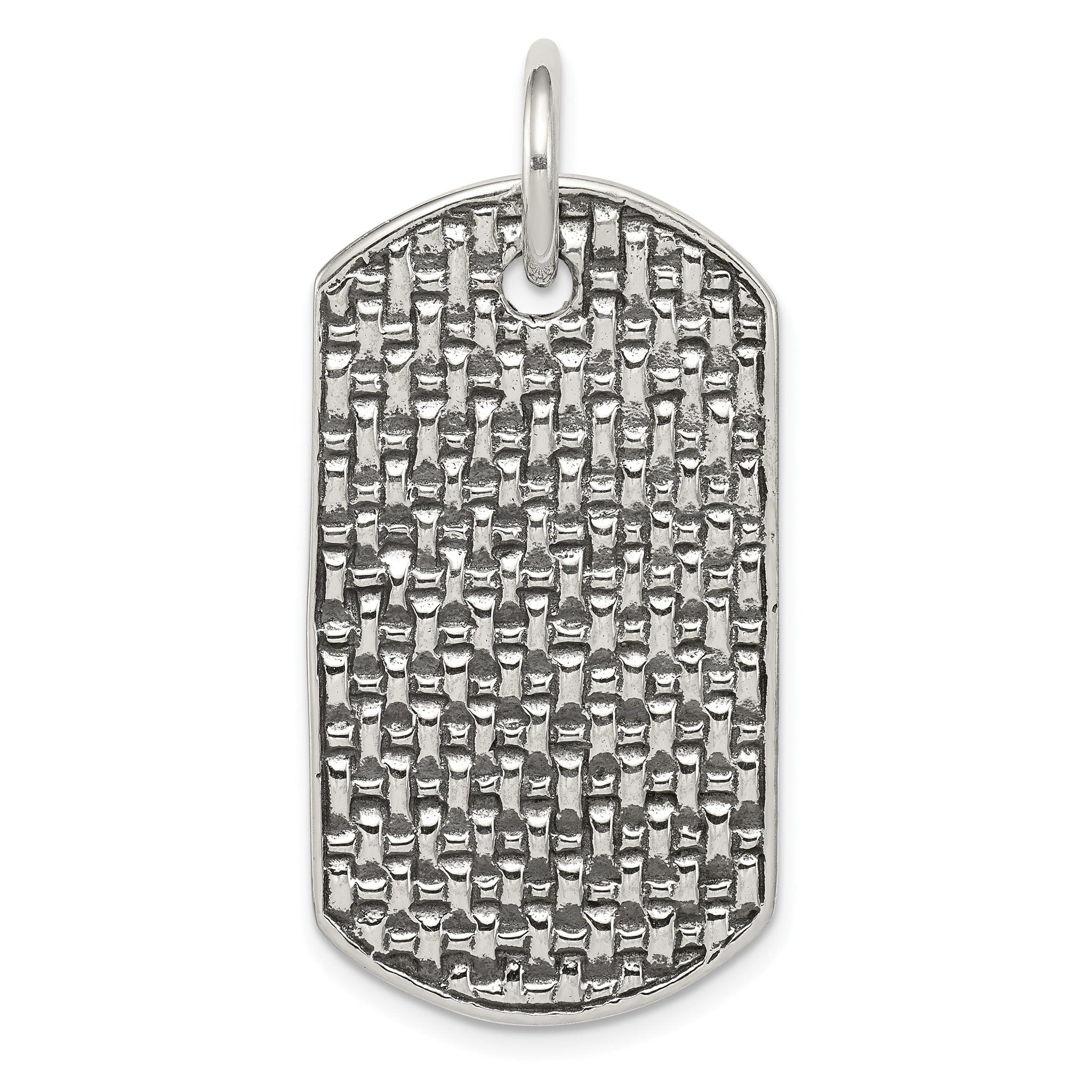 Sophia Jewelers 925 Sterling Silver Polished Anti-Tarnish Dog Tag Pendant
