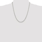 Polished Paperclip Chain Necklace in Sterling Silver, 3.5mm