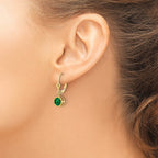 14k 6mm Mount St. Helens Leverback Earrings