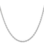 14K White Gold Solid Cable Chain Necklace 3.2mm