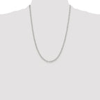 Polished Paperclip Chain Necklace in Sterling Silver