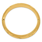 14k 11/16 Florentine Engraved Hinged Bangle Bracelet