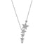 Sterling Shimmer Sterling Silver Rhodium-Rhodium-Plated 16 inch 296 Stone CZ Dangle Stars Necklace with 2 inch extender