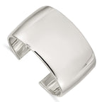 Sterling Silver 925 Women's Engravable Cuff Bracelet with Polished Finish