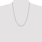 Polished Paperclip Chain Necklace in Sterling Silver