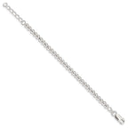 Sterling Silver Polished Beaded Chain with 1in Ext. Children's Bracelet
