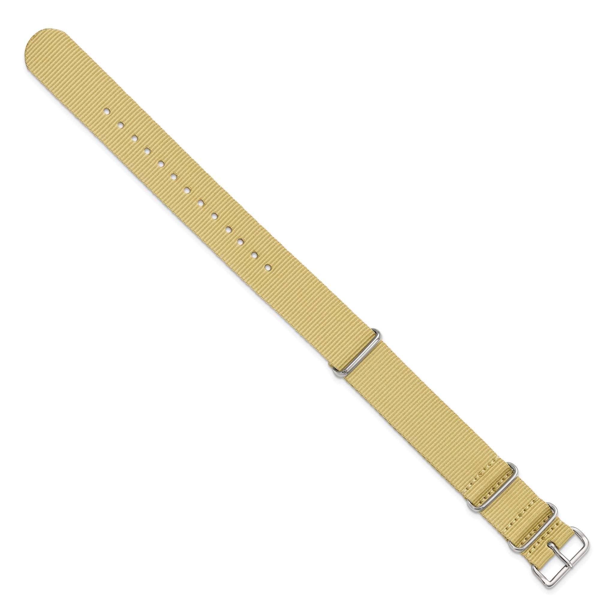 Khaki Military Ballistic Nylon Watch Band in G10, 18mm Secondary image