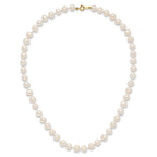 14k 6-7mm White Semi-Round Freshwater Cultured Pearl 12 inch Necklace
