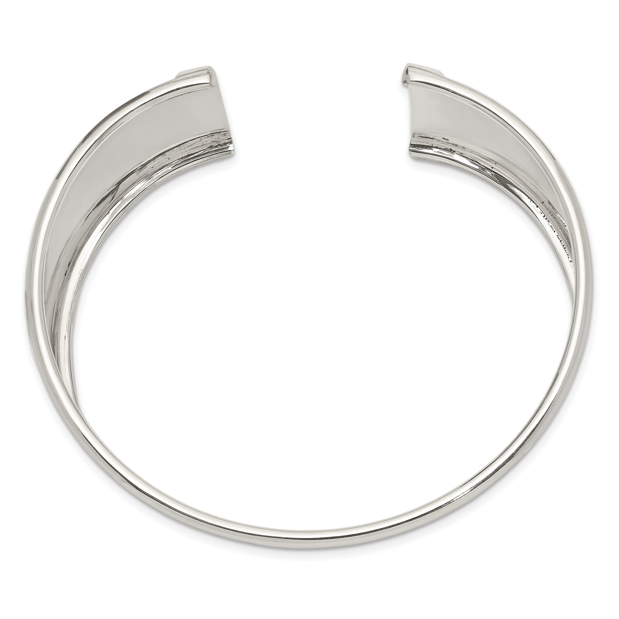 Sterling Silver 925 Women's Engravable Polished Cuff Bracelet by Sophia Jewelers Secondary image