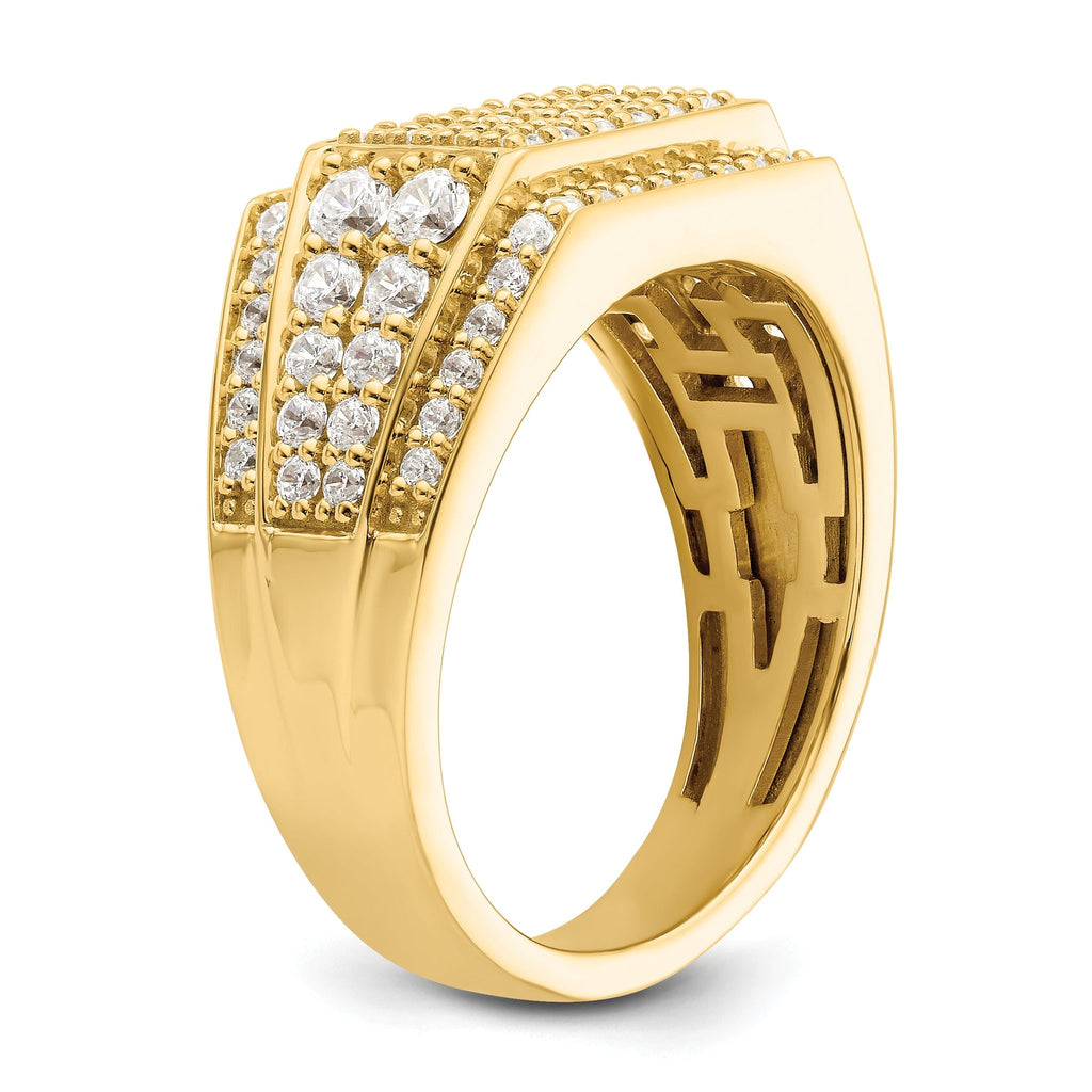 14k 1 3/8 carat Lab Grown Diamond VS/SI+ G+ Men's Ring