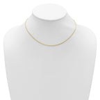 14K 1.2mm Baby Spiga 1in+1in Adjustable Chain