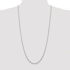 Diamond-Cut Round Box Chain Necklace in Sterling Silver