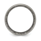 Beveled-Edge Comfort-Fit Wedding Band in Titanium, 7mm