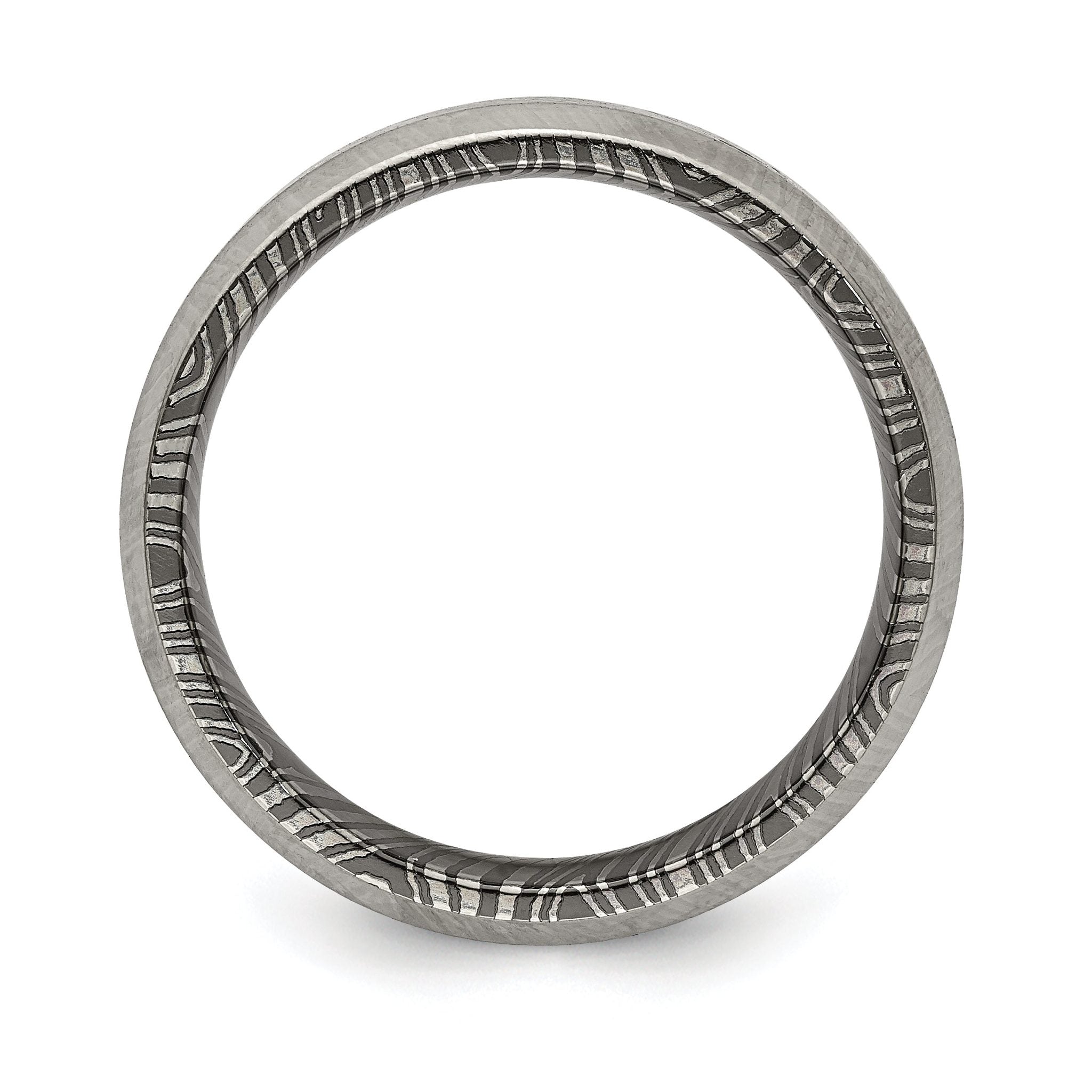 Beveled-Edge Comfort-Fit Wedding Band in Titanium, 7mm