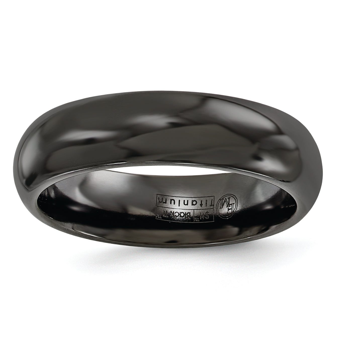 Sophia Jewelers Titanium Wedding Band with Polished Domed Design