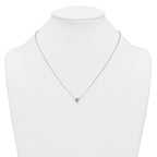 14k White Gold 1 carat Certified Lab Grown Diamond VS+ F+ Heart Complete 18 inch Four Prong Pendant Necklace