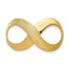 14K Gold Infinity Slide Pendant with Polished Textured Finish