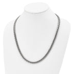 Polished Double Curb Chain Necklace in Stainless Steel, 7.25mm