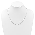 14K White Gold Adjustable 1.4mm D/C Open Franco Chain