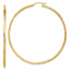 Sterling Silver Flash Gold-plated 2.5mm Polished/Satin D/C Hoop Earrings