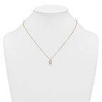 14k 2 carat Certified Lab Grown Diamond VS+ F+ Pear Complete 18 inch Four Prong Pendant Necklace