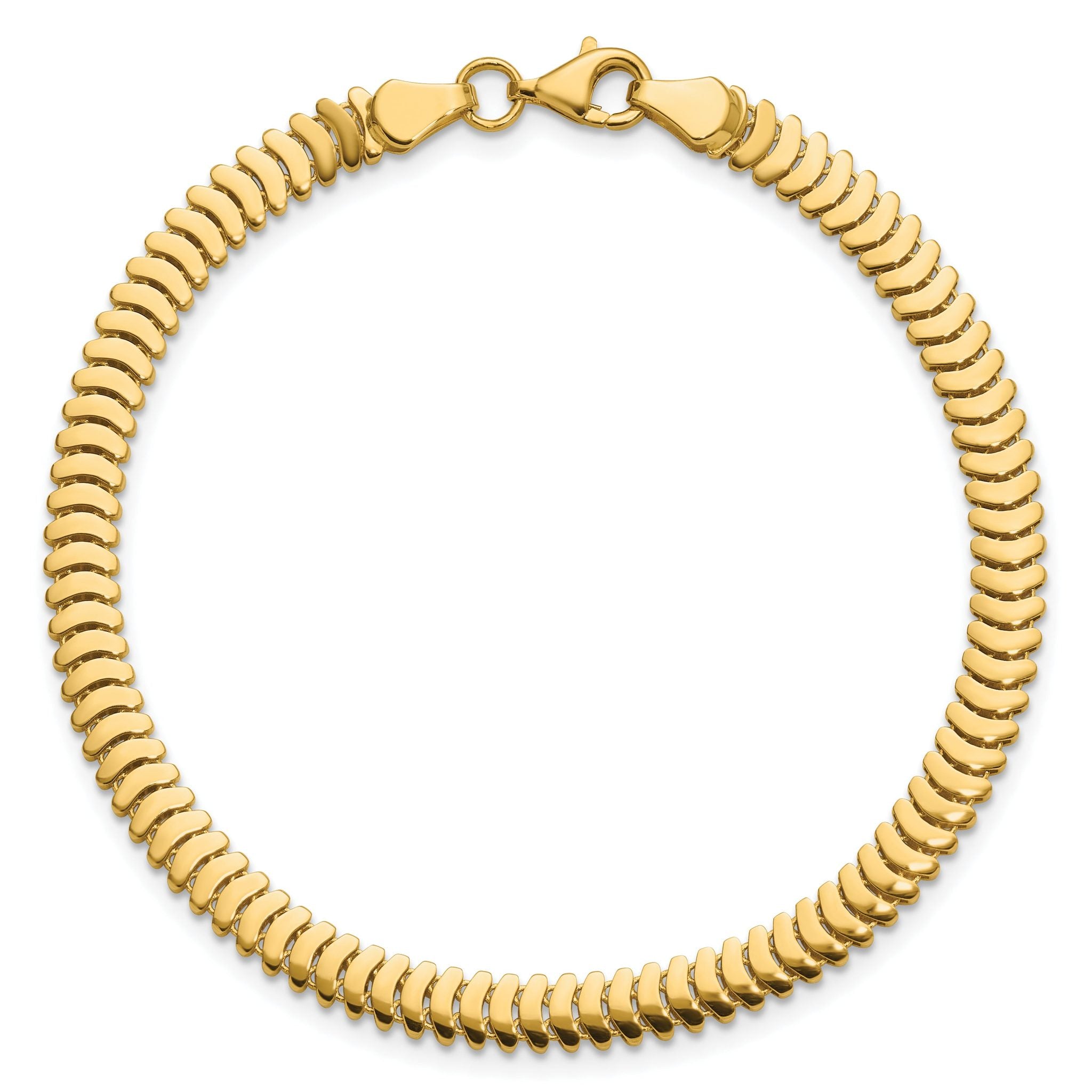 14K Polished Fancy Link Bracelet