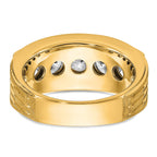 True Origin 14k 3 1/2 carat Lab Grown Diamond VS+ F+ Five Stone Complete Polished Brushed and Groove