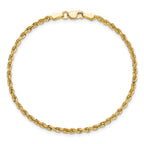 Diamond-Cut Rope Chain in 10K Yellow Gold, 2.25mm