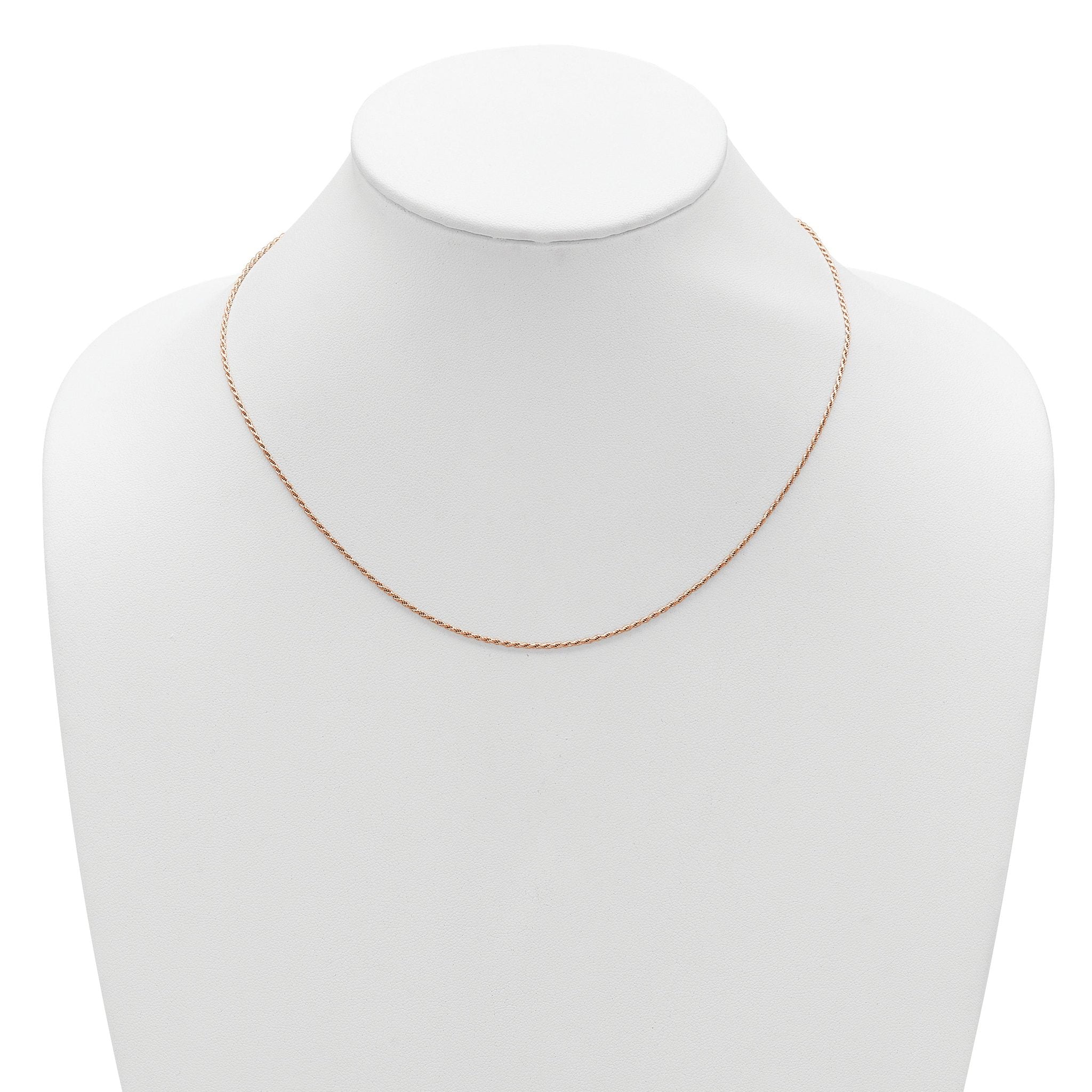 Diamond-Cut Rope Chain in Rose-Plated Sterling Silver, 1.2mm