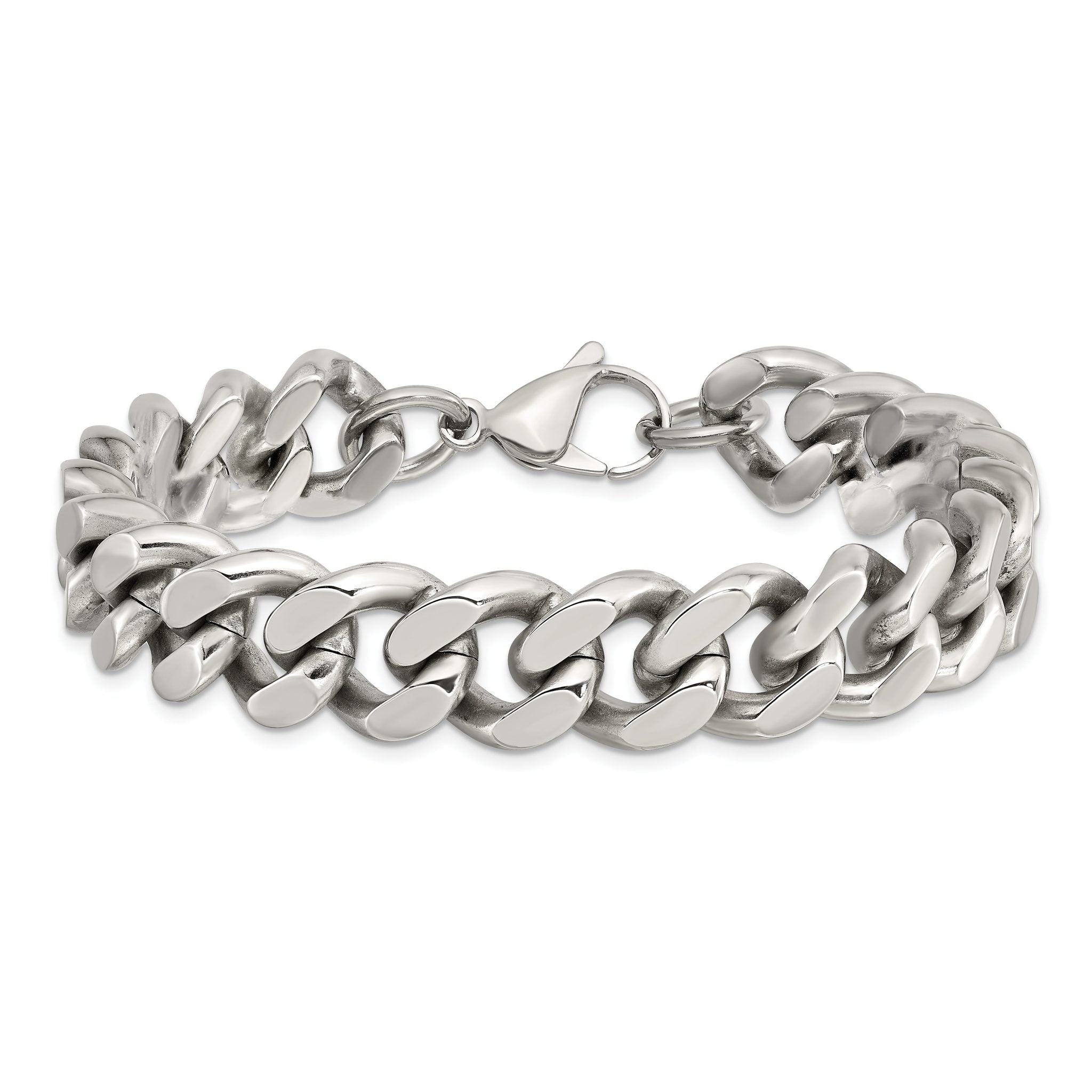 Chisel Stainless Steel Polished 13.75mm 8.5 inch Curb Chain Secondary image