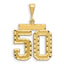 14K Small Diamond-cut Number 50 Charm