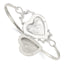 Sterling Silver 925 Heart Locket Bangle with Flexible Design