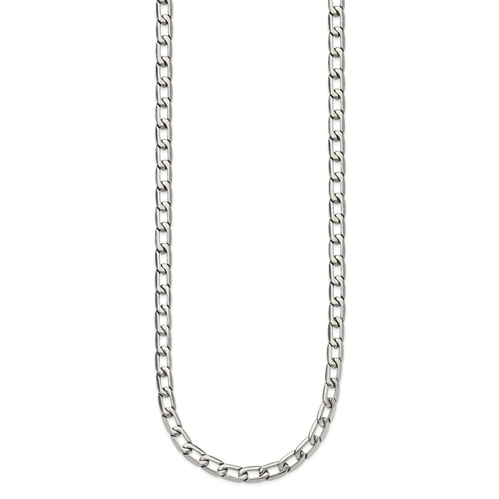 Chisel Men's Polished Stainless Steel Curb Necklace Gift Ready 24 Inch Secondary image