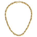 14K Polished Fancy Link Necklace