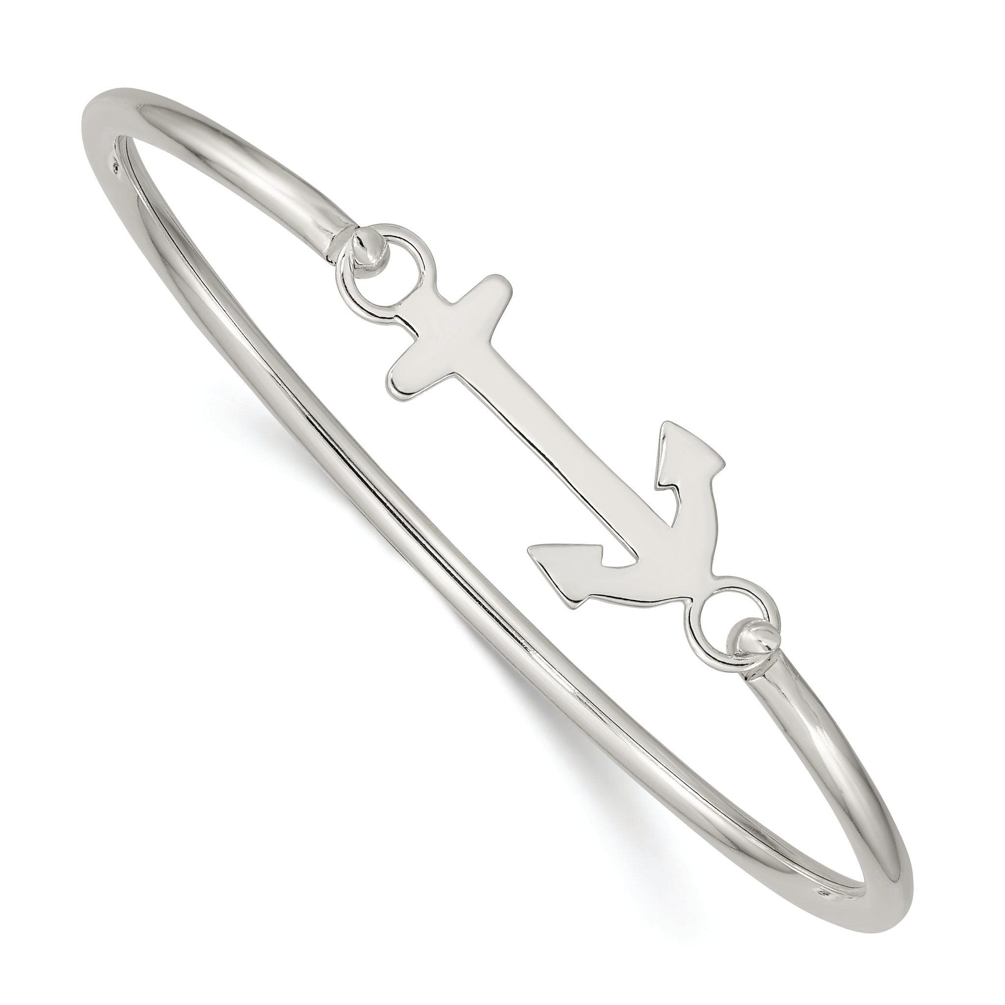 Sterling Silver 925 Women's Bangle with Interchangeable Nautical Charms