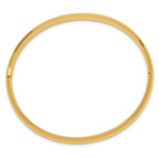 10k 4/16 Oversize High Polished 6mm Hinged Bangle Bracelet