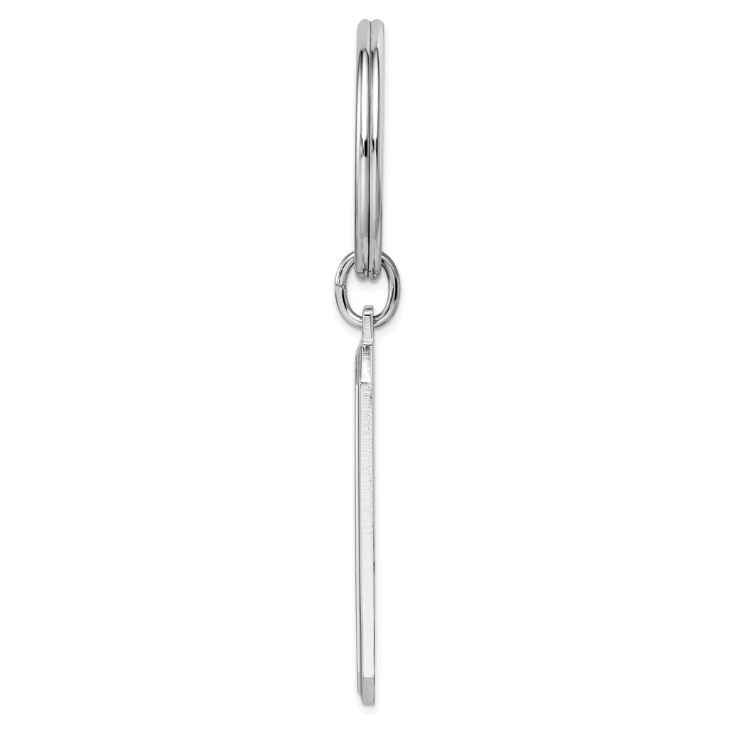 Rhodium-plated Kelly Waters Golf Bag Key Ring