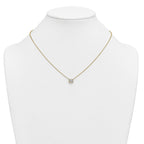 14k 1 carat Certified Lab Grown Diamond VS+ F+ Radiant Complete 18 inch Bezel Set Solitaire Necklace