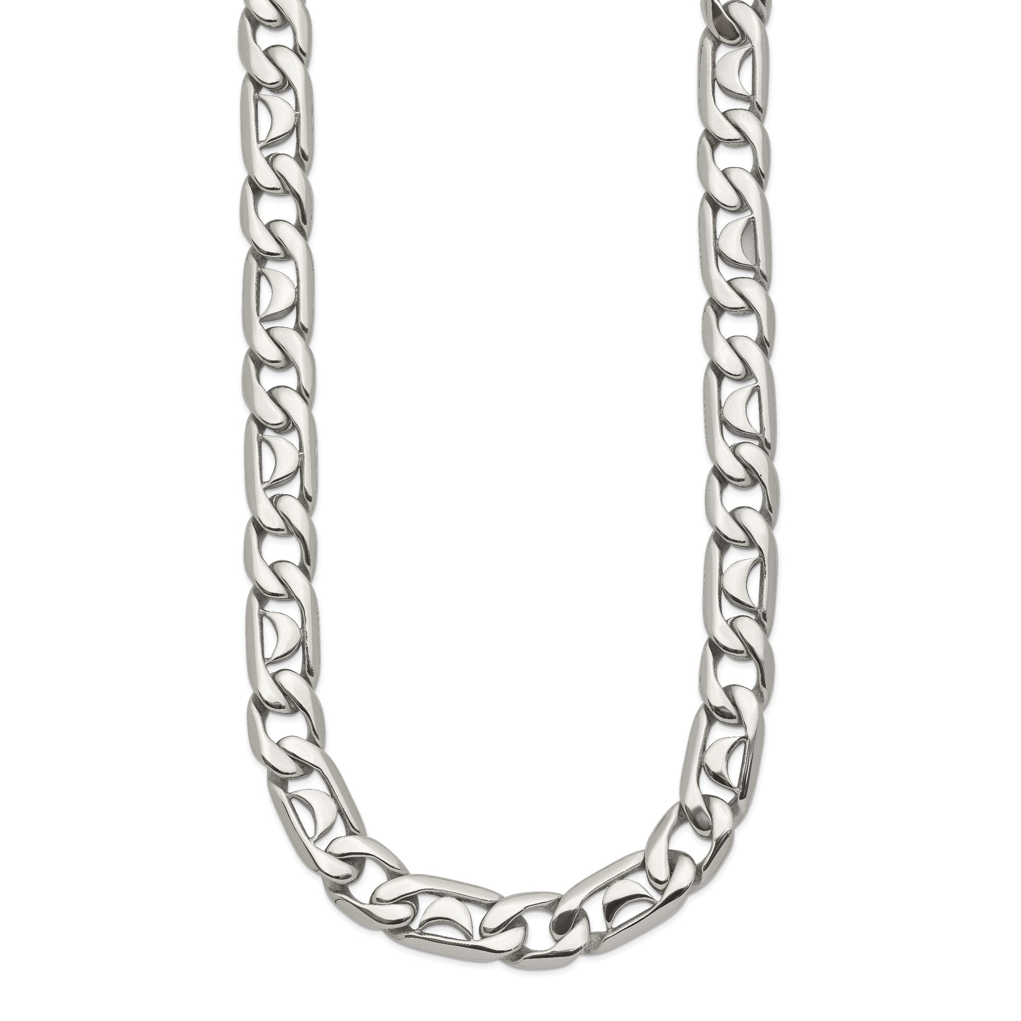 Chisel Stainless Steel Men's Polished Fancy Link Necklace Gift Ready 24 Inch Secondary image
