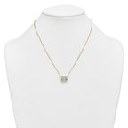14k 3 carat Certified Lab Grown Diamond VS+ F+ Radiant Complete 18 inch Bezel Set Solitaire Necklace